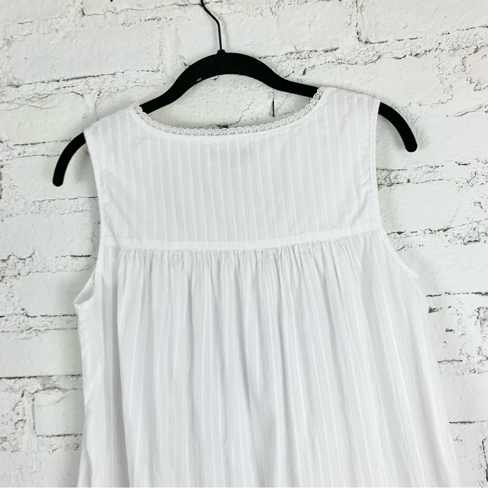 Eileen West White Cotton Lawn Ballet Gown Maxi Nightgown Dress S - Picture 9 of 12